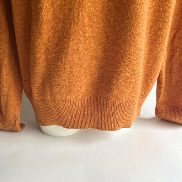 New Men’s J. Crew Burn Orange 100% Lamb Wool Pullover size L - Picture 8 of 11